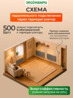 Керамо кварцевый обогреватель 500 Вт серый 002